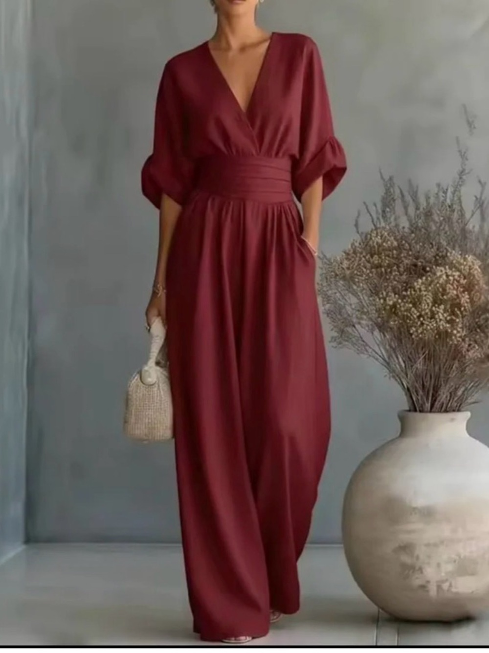 Women's V-Neck jumpsuit